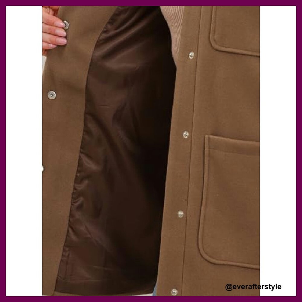 Oversized Utility Jacket Snap Button Workwear Chi… - image 6